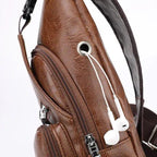 Bolsa de Ombro Masculina de Couro Modern
