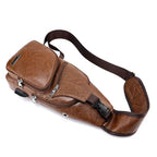 Bolsa de Ombro Masculina de Couro Modern