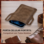Porta Celular de Couro Luxo Portátil