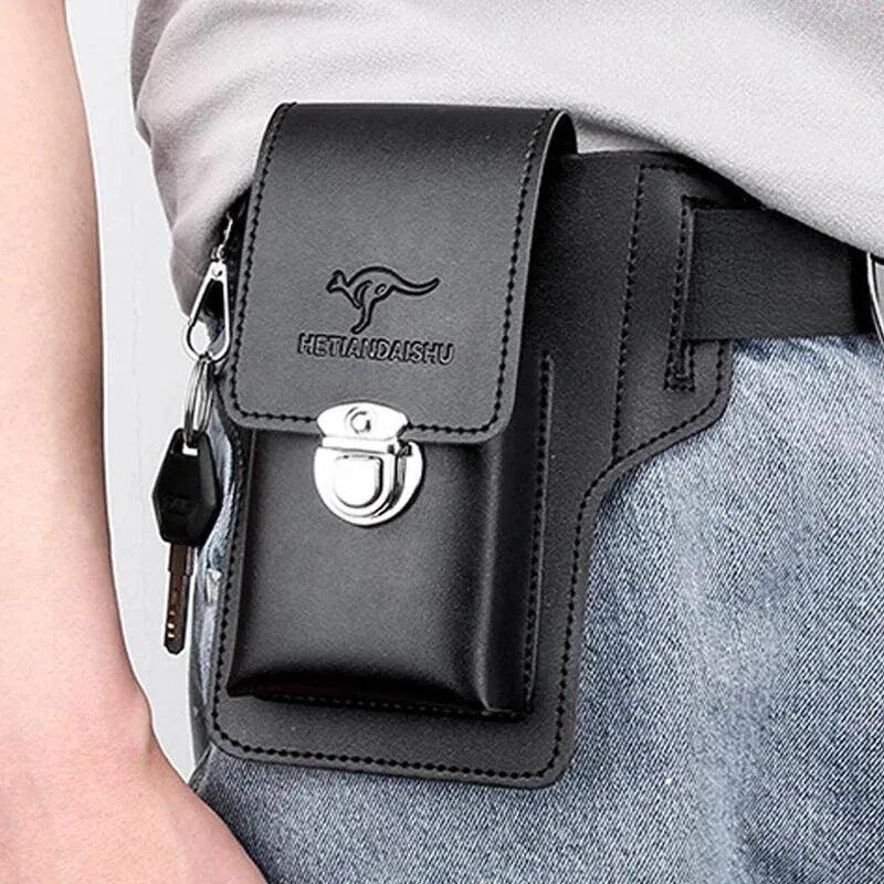 Porta Celular de Couro para Cinto Keny