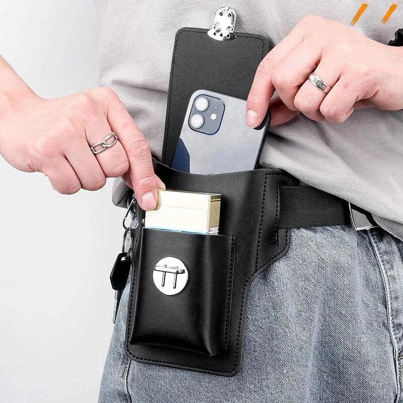 Porta Celular de Couro para Cinto Keny