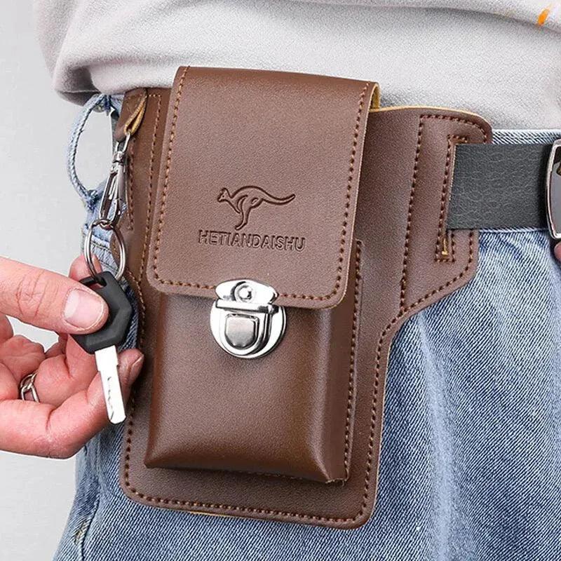 Porta Celular de Couro para Cinto Keny
