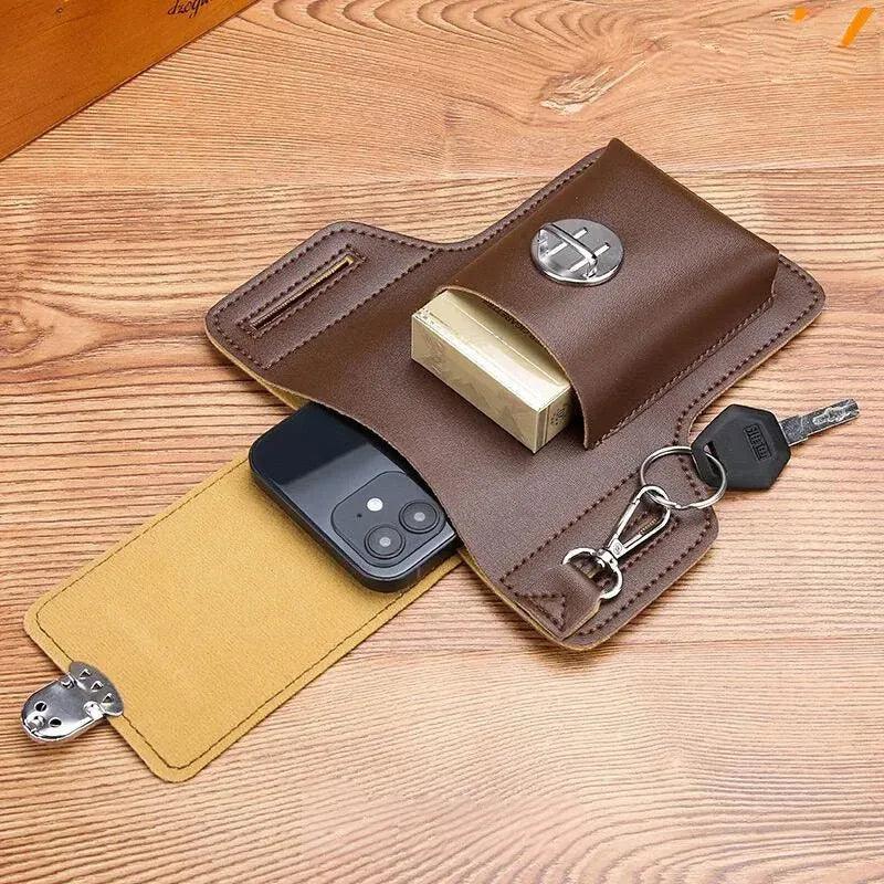 Porta Celular de Couro para Cinto Keny