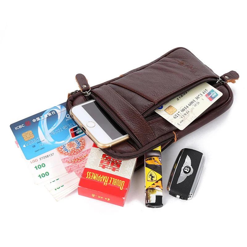 Bolsa de Ombro de Couro Masculina Palk