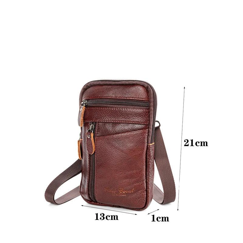 Bolsa de Ombro de Couro Masculina Palk