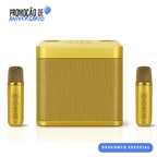 Karaokê Mbox Portátil - Dois microfones sem fio