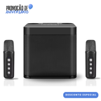 Karaokê Mbox Portátil - Dois microfones sem fio