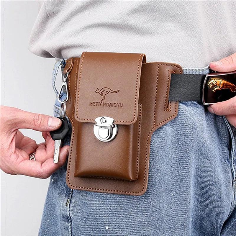 Porta Celular de Couro Luxo para Cinto