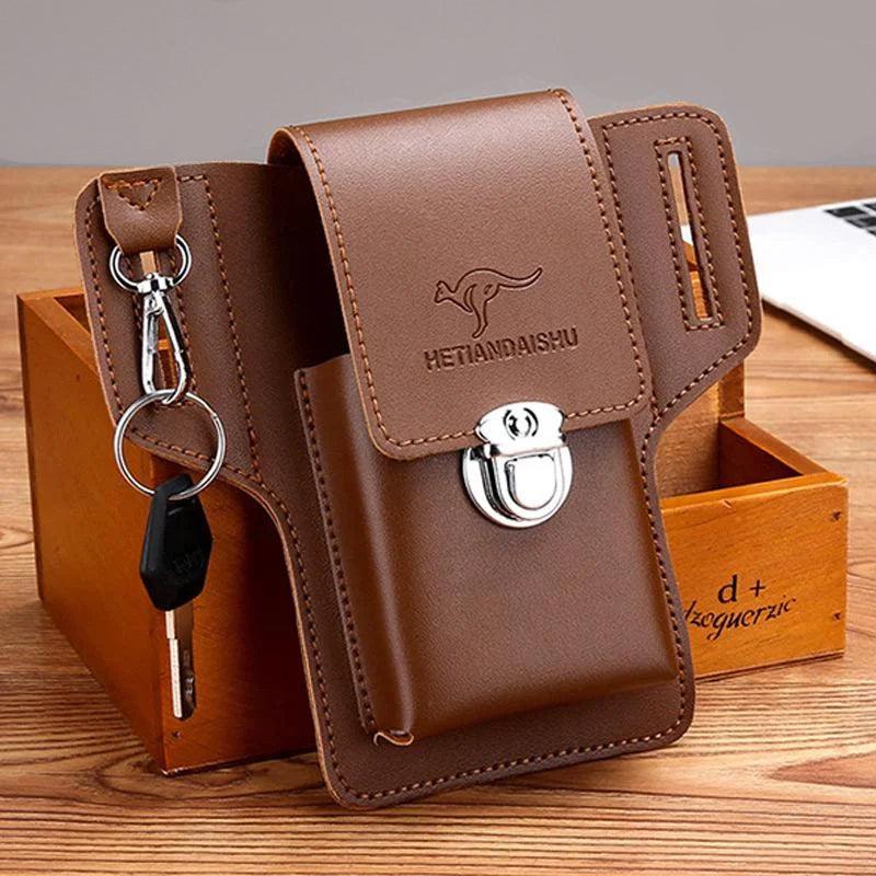 Porta Celular de Couro para Cinto Keny