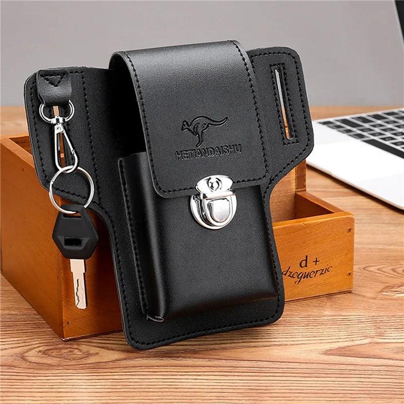 Porta Celular de Couro Luxo para Cinto