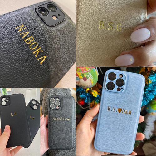 Capa de Couro para iPhone Exclusive com Personalização
