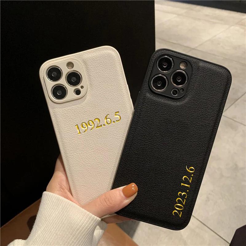 Capa de Couro para iPhone Exclusive com Personalização