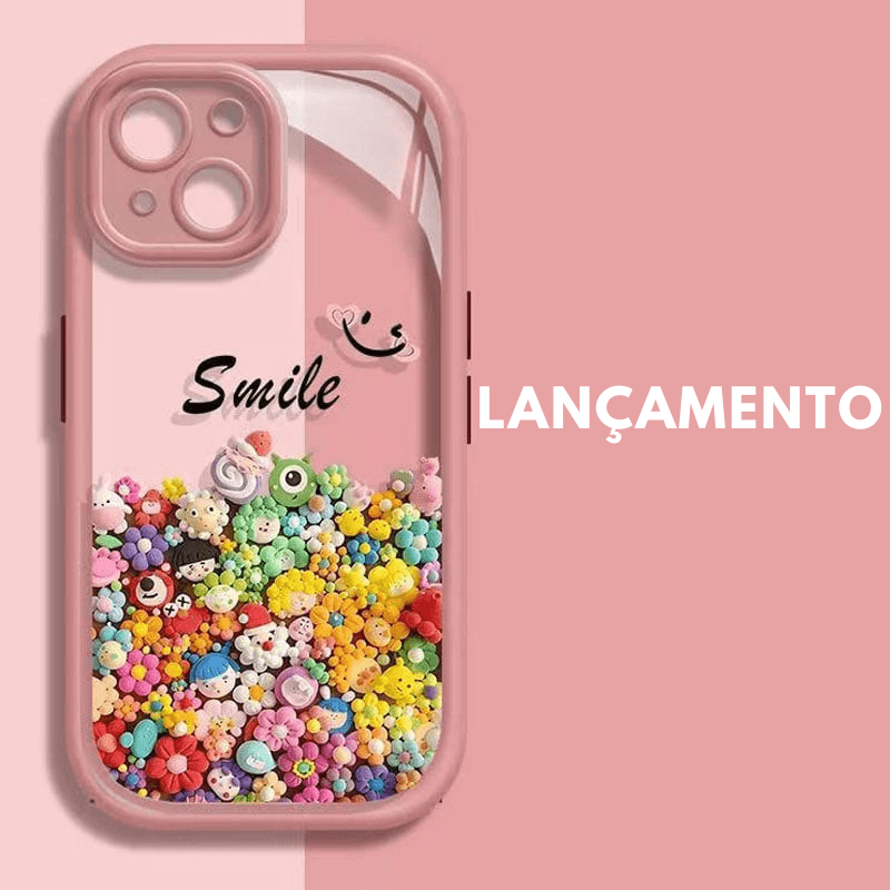 Novidade, capa protetora anti-queda fofa e requintada para celular